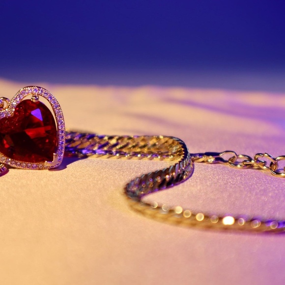 Vanessa Mooney Jewelry - Vanessa Mooney THE RUBY HEART NECKLACE